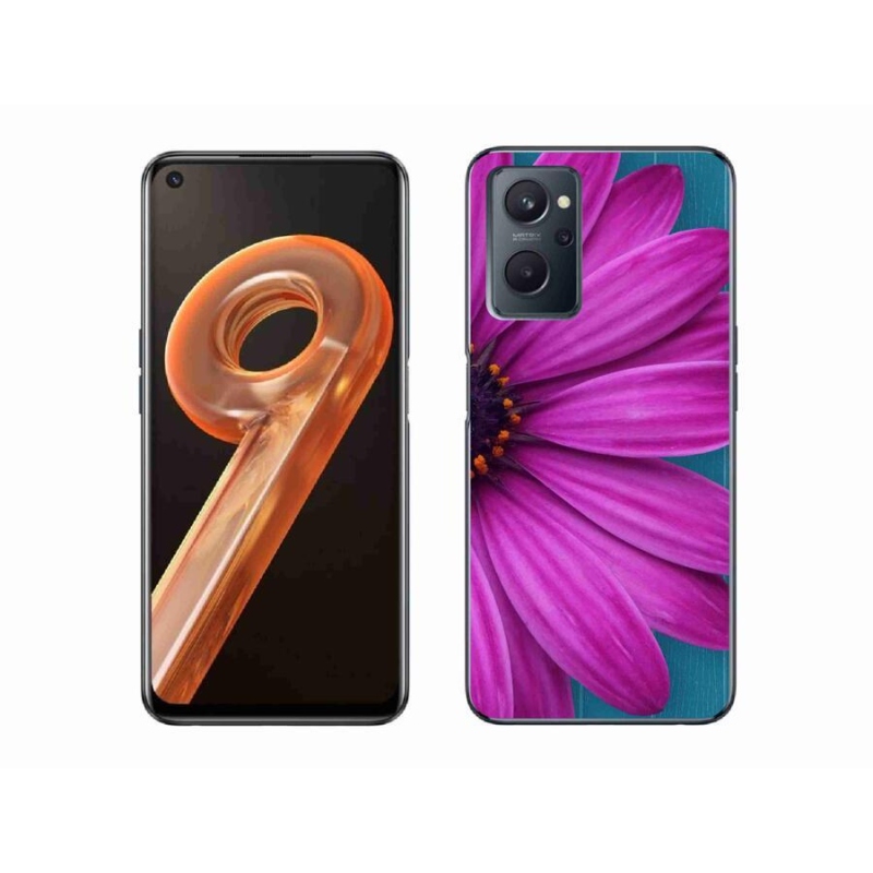 Gél tok mmCase mobiltelefonhoz Realme 9i - lila margaréta