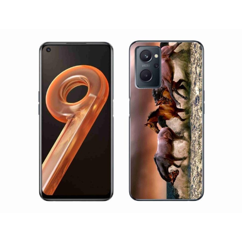 Gél tok mmCase mobiltelefonhoz Realme 9i - lovak 1