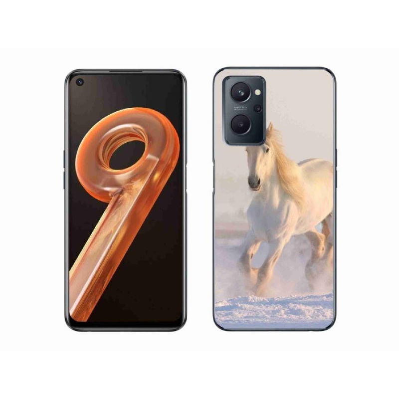 Gél tok mmCase mobilhoz Realme 9i - ló a hóban