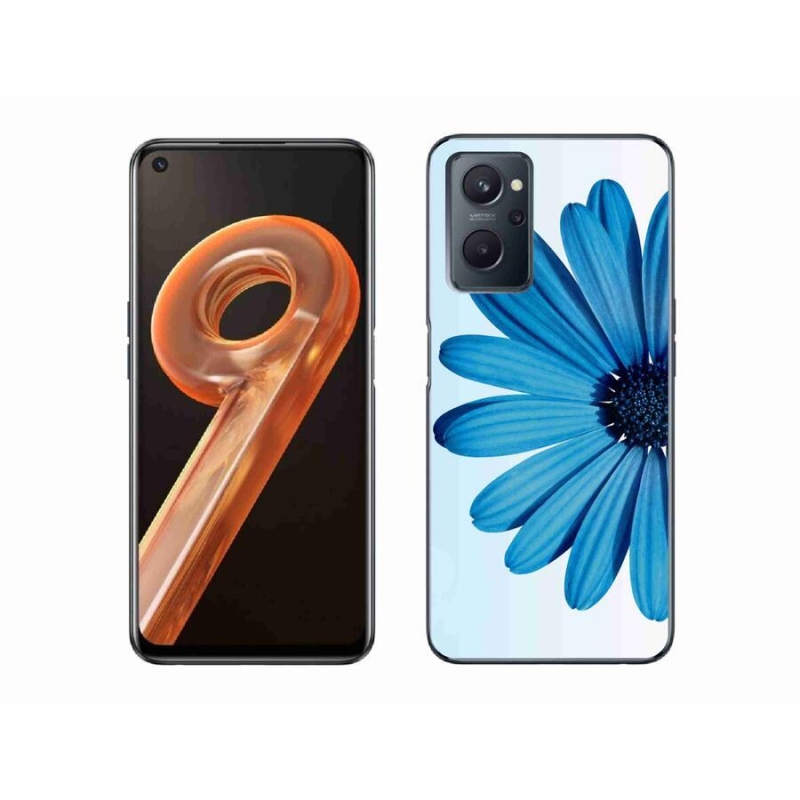 Gél tok mmCase mobiltelefonhoz Realme 9i - kék margaréta
