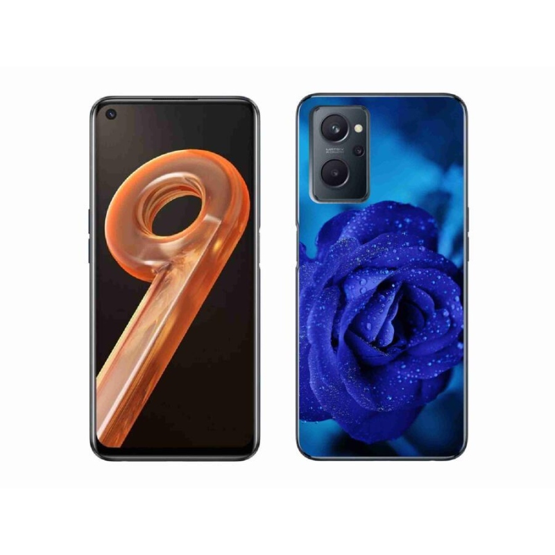 Gél tok mmCase mobilhoz Realme 9i - kék rózsa
