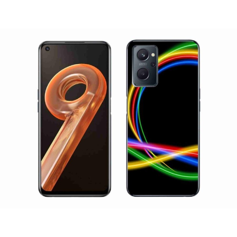 Gél tok mmCase mobiltelefonhoz Realme 9i - neon körök