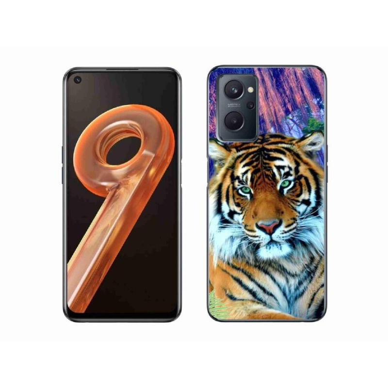 Gél tok mmCase mobiltelefonhoz Realme 9i - tigris