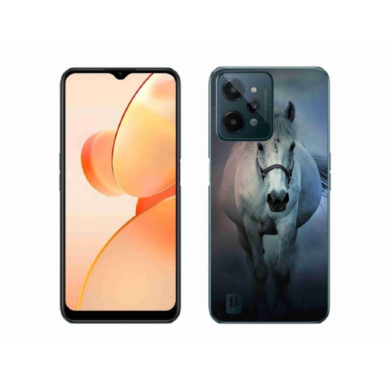 Gél tok mmCase mobilhoz Realme C31 - futó fehér ló