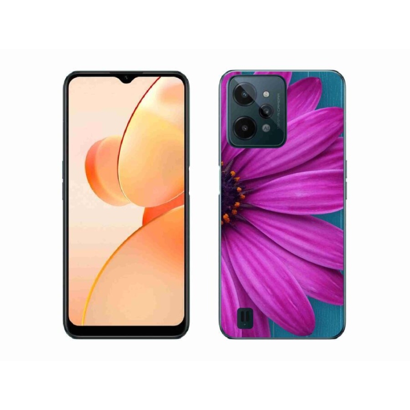 Gél tok mmCase mobiltelefonhoz Realme C31 - lila margaréta