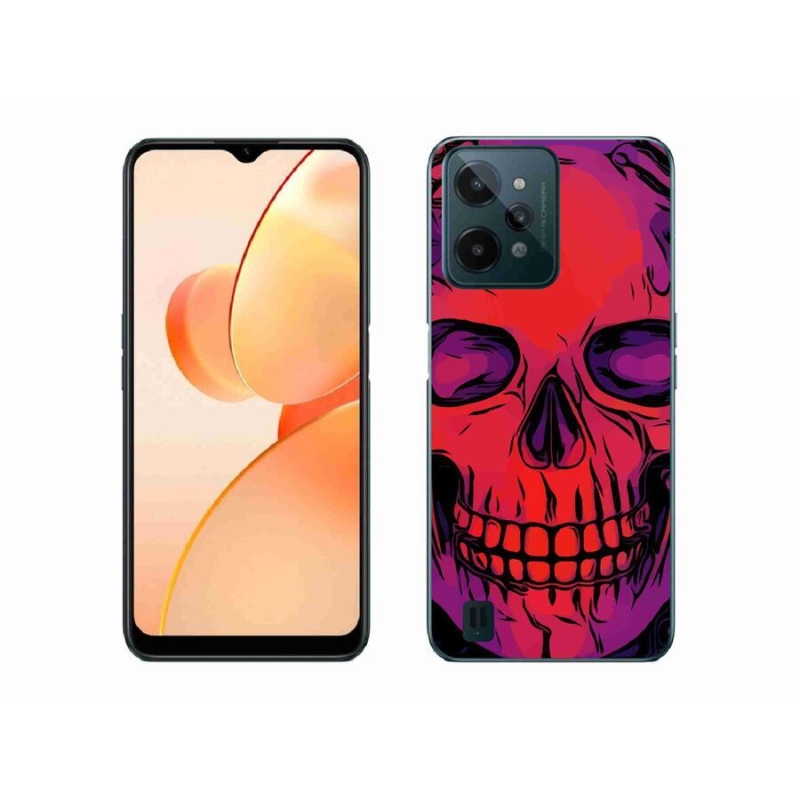 Gél tok mmCase mobiltelefonhoz Realme C31 - koponya