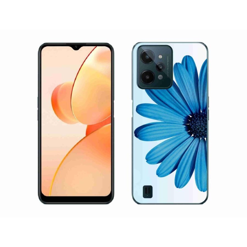 Gél tok mmCase mobiltelefonhoz Realme C31 - kék margaréta