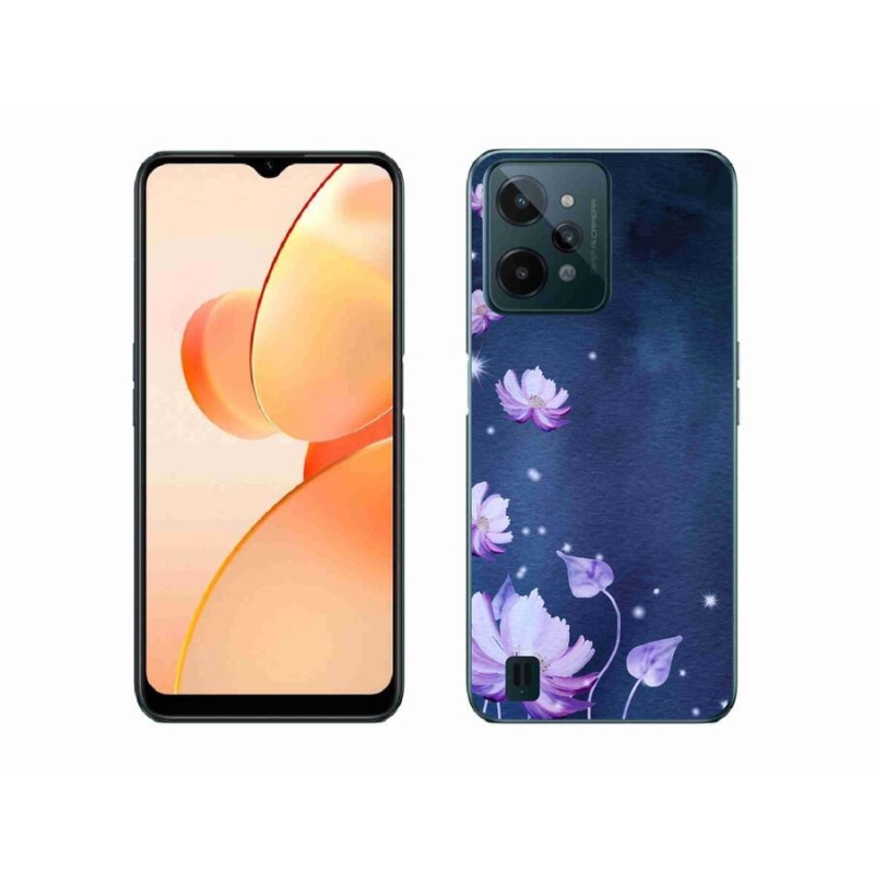 Gél tok mmCase mobilhoz Realme C31 - hulló virágok