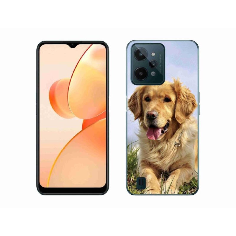 Gél tok mmCase mobiltelefonhoz Realme C31 - arany retriever