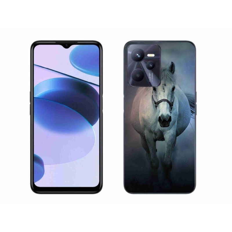 Gél tok mmCase mobilhoz Realme C35 - futó fehér ló