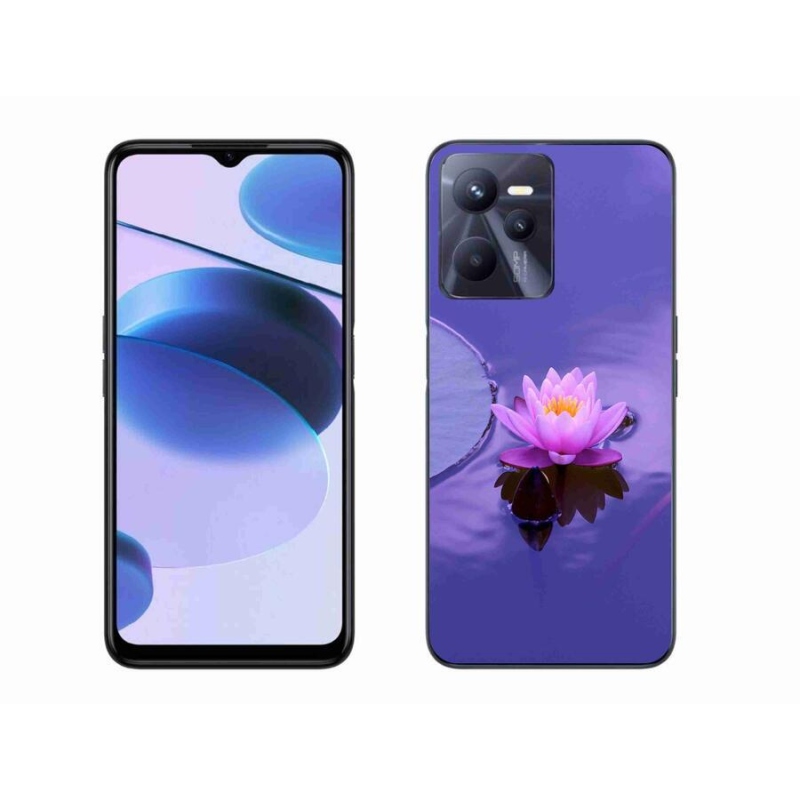 Gél tok mmCase mobilhoz Realme C35 - virág a felületen