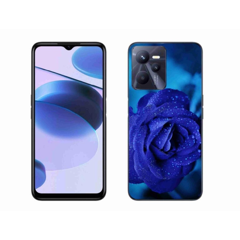 Gél tok mmCase mobiltelefonhoz Realme C35 - kék rózsa