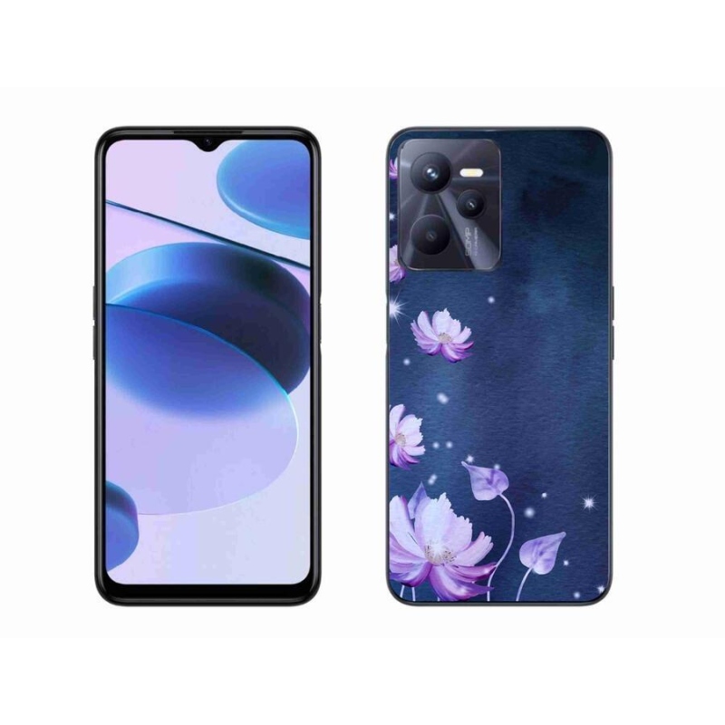 Gél tok mmCase mobilhoz Realme C35 - hulló virágok