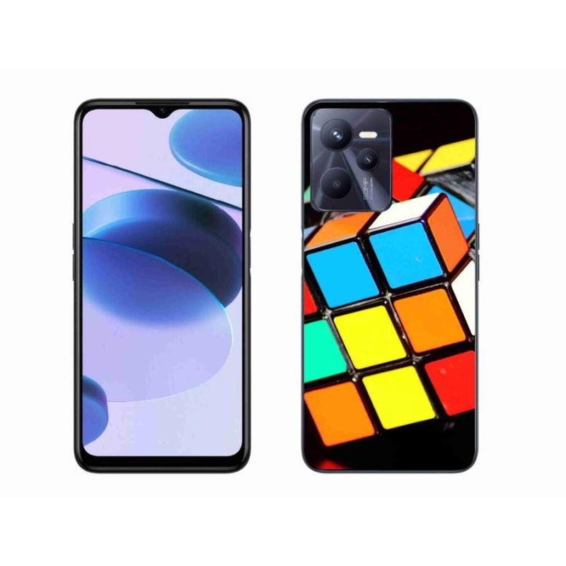 Gél tok mmCase mobilhoz Realme C35 - Rubik kocka