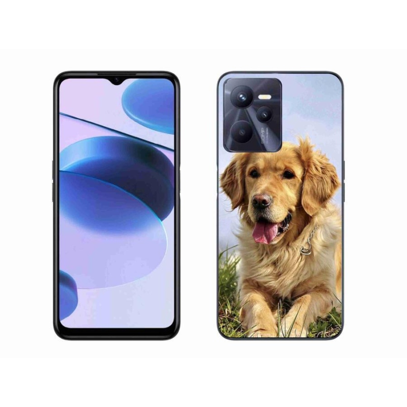 Gél tok mmCase mobiltelefonhoz Realme C35 - arany retriever