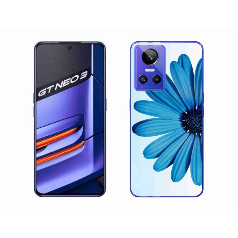 Gél tok mmCase mobiltelefonhoz Realme GT Neo 3 - kék margaréta