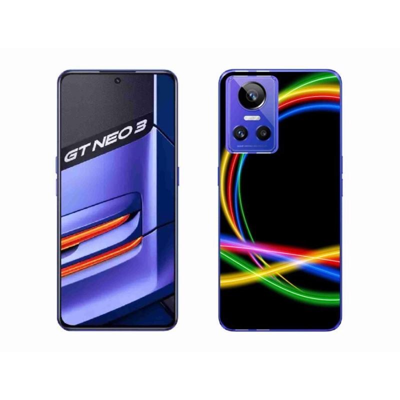 Gél tok mmCase mobiltelefonhoz Realme GT Neo 3 - neon körök