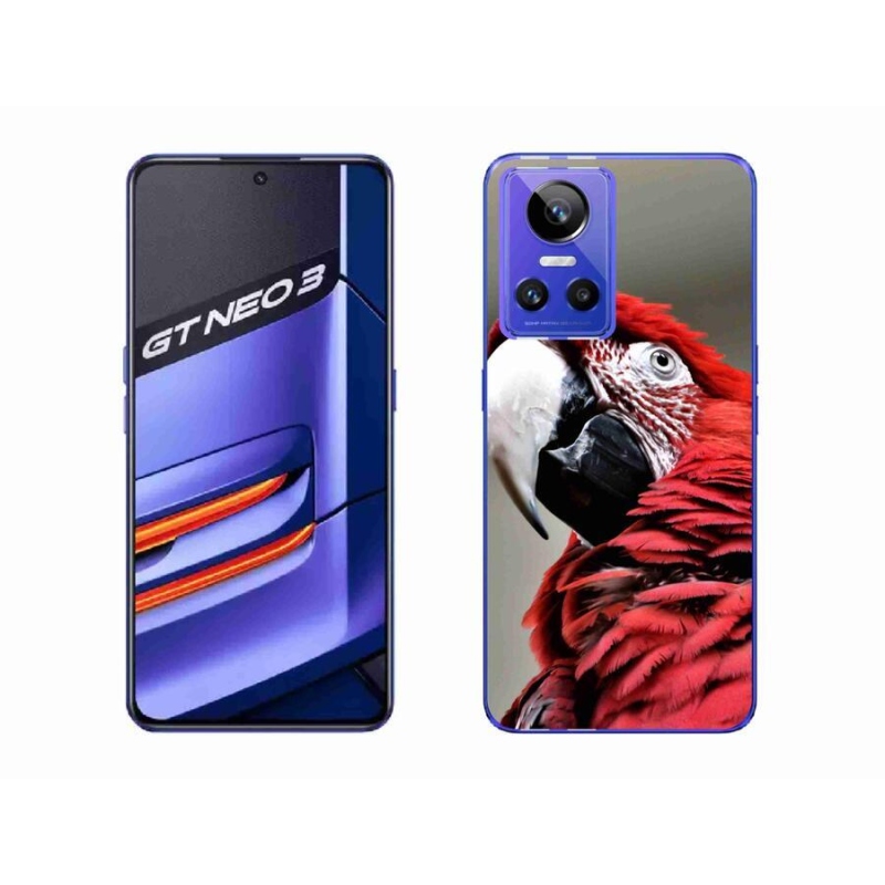 Gél tok mmCase mobilhoz Realme GT Neo 3 - papagáj ara piros
