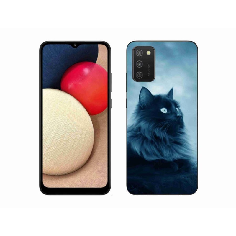 Gél tok mmCase a Samsung Galaxy A02s (164.2x75.9x9.1mm) - fekete cat 1
