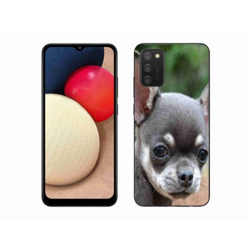 Gél tok mmCase mobiltelefonhoz Samsung Galaxy A02s (164.2x75.9x9.1mm) - chihuahua