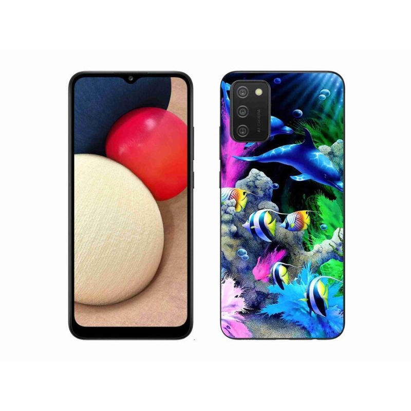 Gél tok mmCase mobiltelefonhoz Samsung Galaxy A02s (164.2x75.9x9.1mm) - tengeri világ