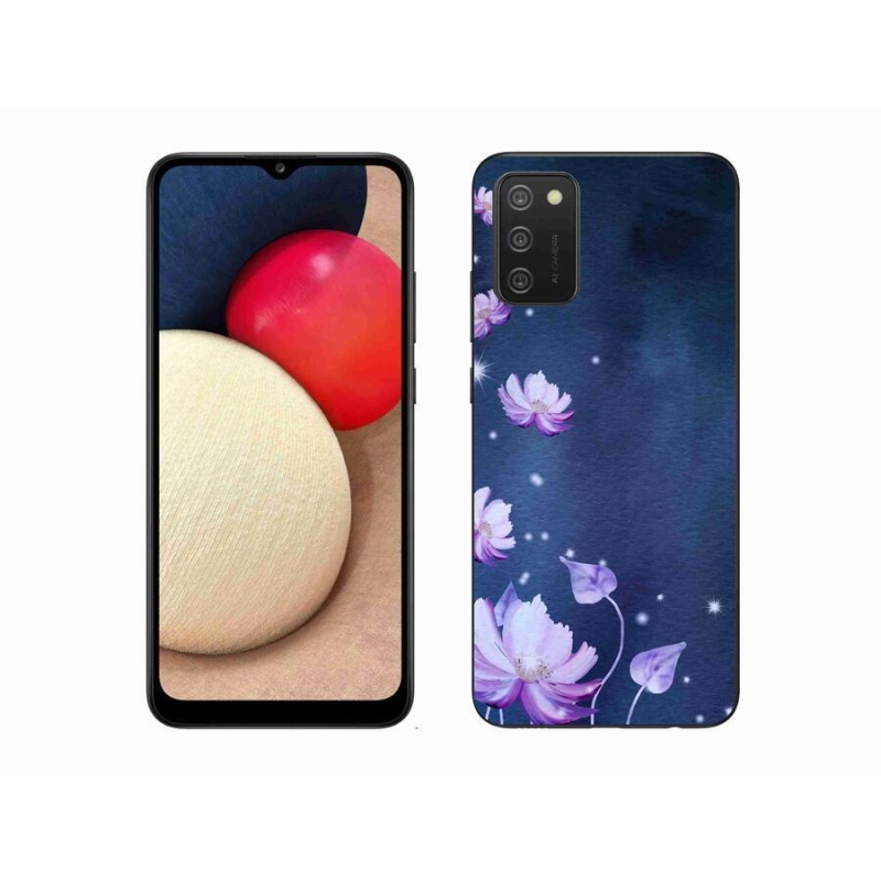 Gél tok mmCase mobiltelefonhoz Samsung Galaxy A02s (164.2x75.9x9.1mm) - virághullás