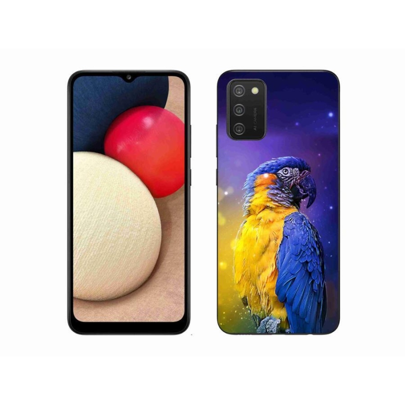 Gél tok mmCase Samsung Galaxy A02s (164.2x75.9x9.1mm) - papagáj ara 1