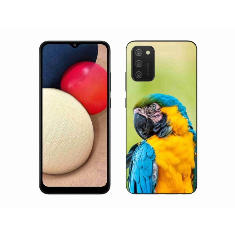 Gél tok mmCase Samsung Galaxy A02s (164.2x75.9x9.1mm) - papagáj ara 2