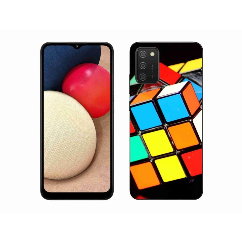 Gél tok mmCase mobiltelefonhoz Samsung Galaxy A02s (164.2x75.9x9.1mm) - Rubik-kocka