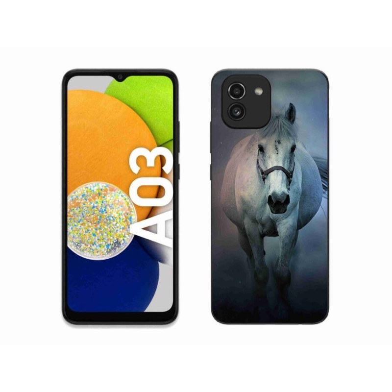 Gél tok mmCase a Samsung Galaxy A03-hoz - futó fehér ló