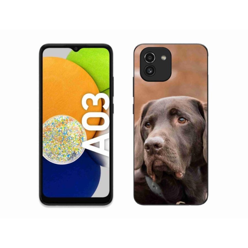 Gél tok mmCase a Samsung Galaxy A03-hoz - barna labrador