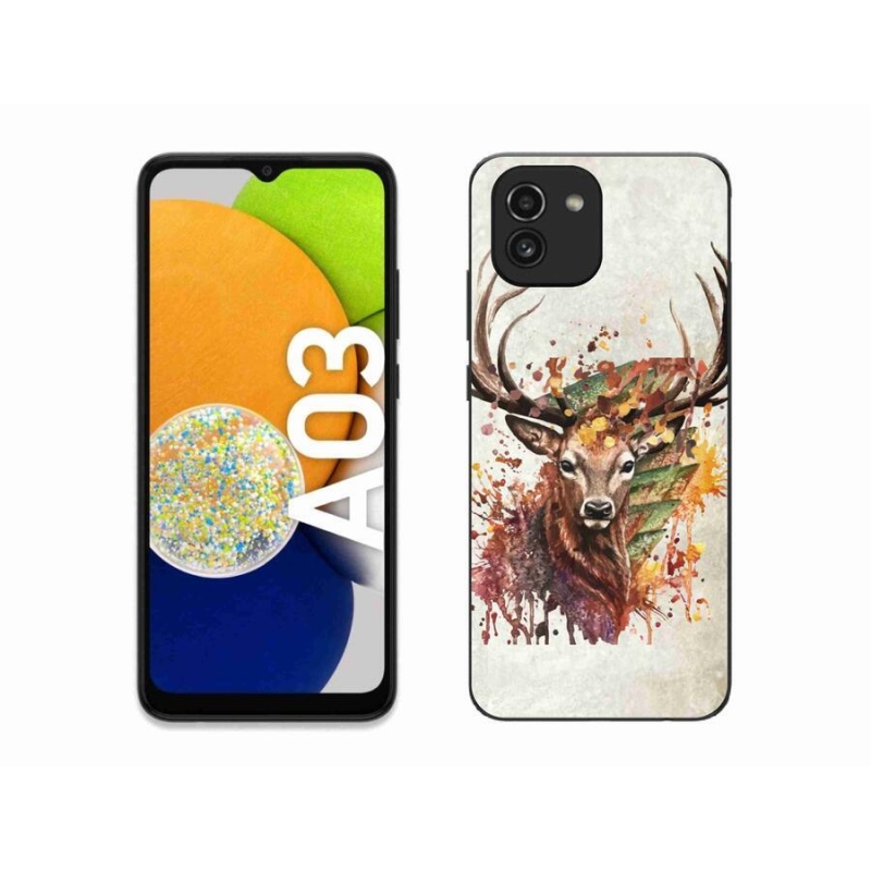 Gél tok mmCase mobiltelefonhoz Samsung Galaxy A03 - szarvas 1