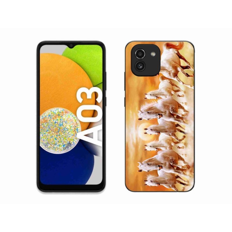 Gél tok mmCase mobiltelefonhoz Samsung Galaxy A03 - horses 2