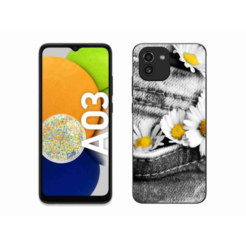 Gél tok mmCase mobiltelefonhoz Samsung Galaxy A03 - százszorszépek