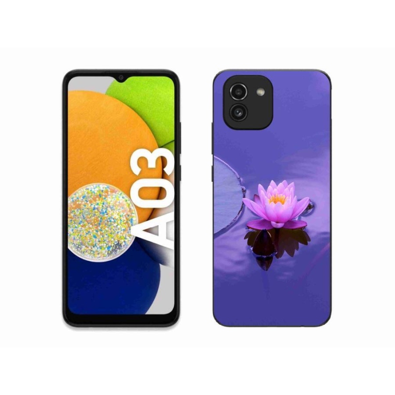 Gél tok mmCase mobiltelefonhoz Samsung Galaxy A03 - virág a felületen