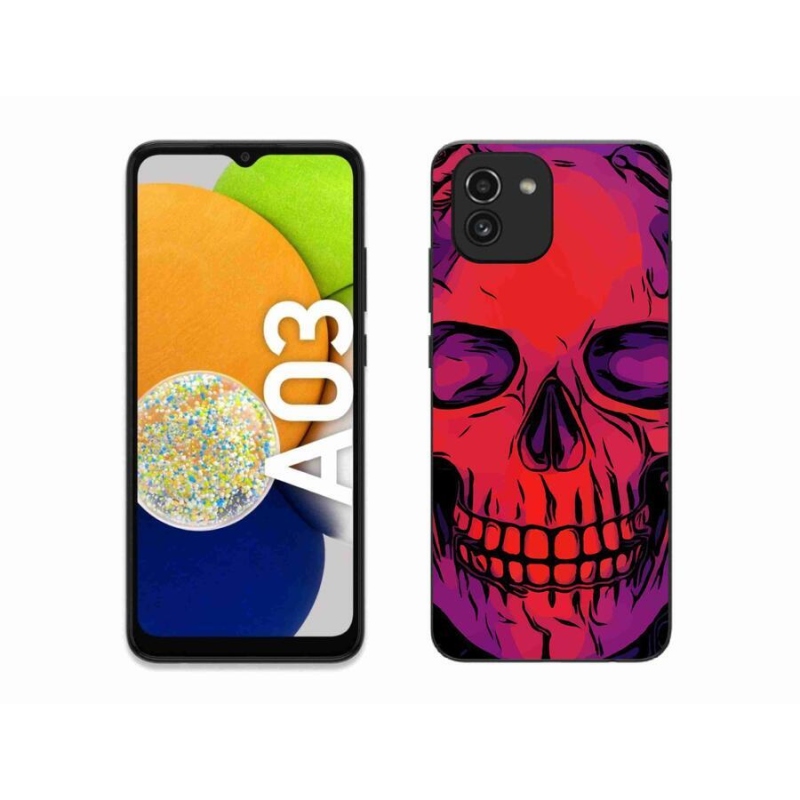 Gél tok mmCase mobiltelefonhoz Samsung Galaxy A03 - koponya