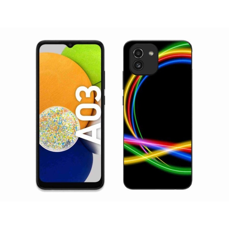 Gél tok mmCase mobiltelefonhoz Samsung Galaxy A03 - neon karikák
