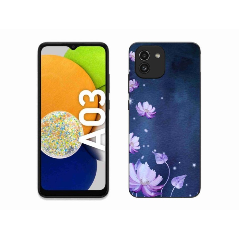 Gél tok mmCase mobiltelefonhoz Samsung Galaxy A03 - hulló virágok