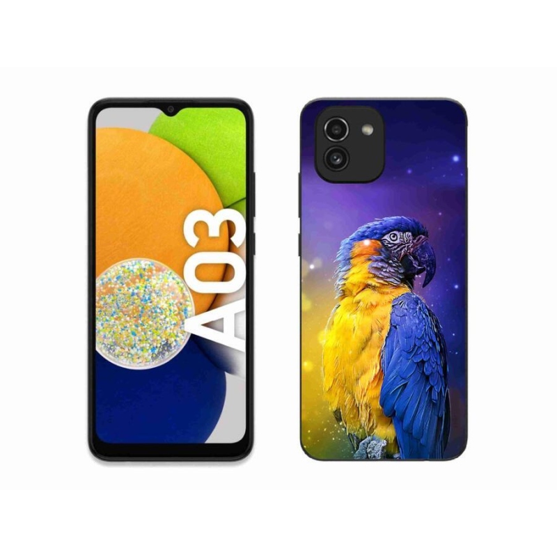 Gél tok mmCase mobiltelefonhoz Samsung Galaxy A03 - papagáj ara 1
