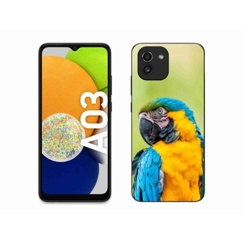 Gél tok mmCase mobiltelefonhoz Samsung Galaxy A03 - papagáj ara 2