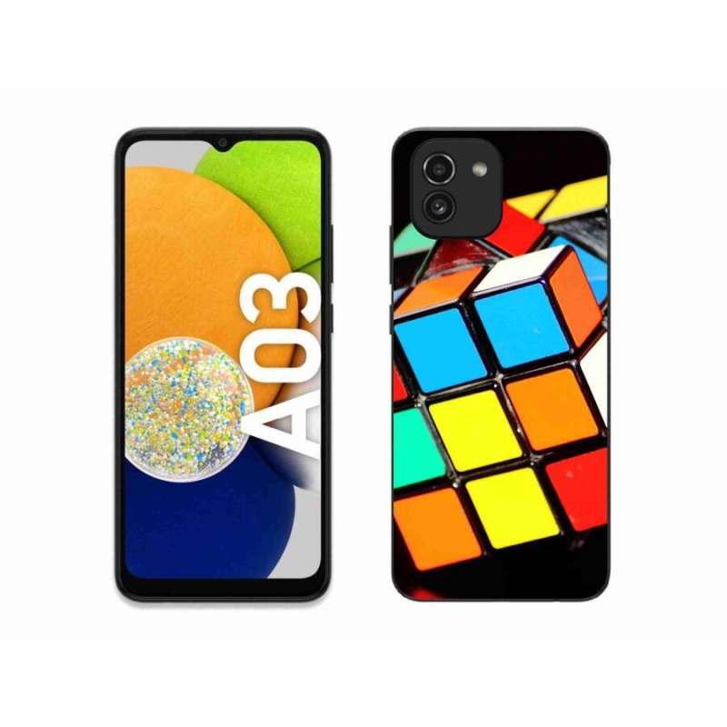 Gél tok mmCase mobiltelefonhoz Samsung Galaxy A03 - Rubik-kocka
