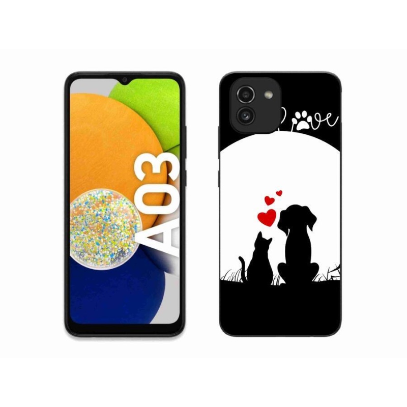 Gél tok mmCase mobiltelefonhoz Samsung Galaxy A03 - állatszerelem