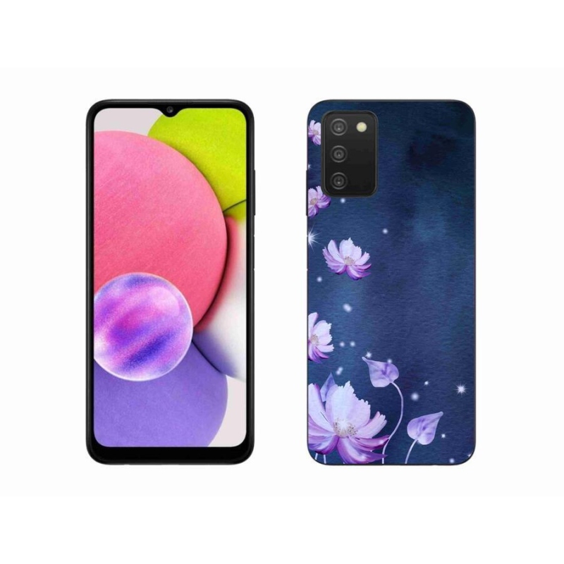 Gél tok mmCase mobiltelefonhoz Samsung Galaxy A03s (166.6 x 75.9 x 9.1) - hulló virágok