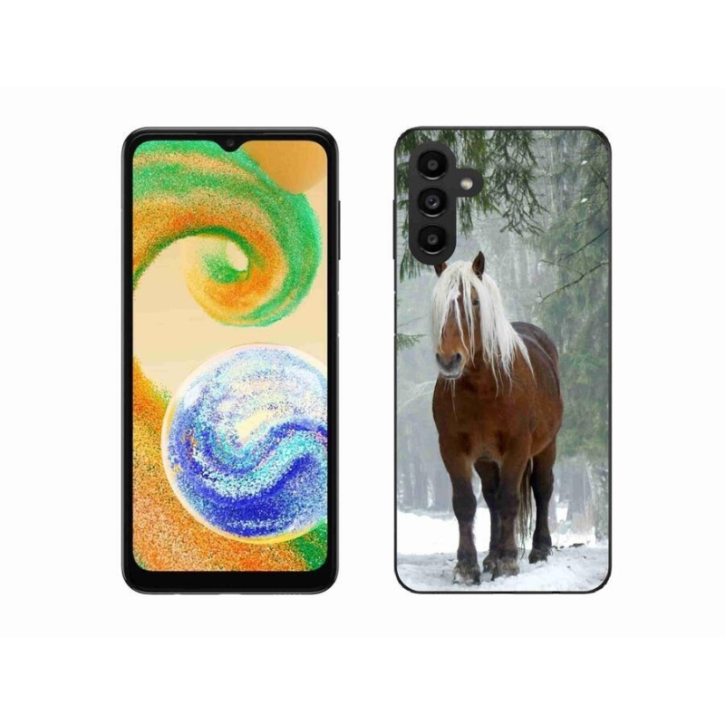 Gél tok mmCase mobiltelefonhoz Samsung Galaxy A04s (164.7x76.7x9.1mm) - ló az erdőben