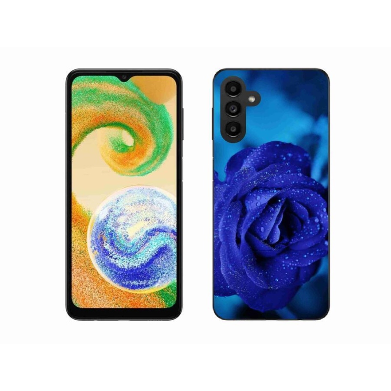 Gél tok mmCase mobiltelefonhoz Samsung Galaxy A04s (164.7x76.7x9.1mm) - kék rózsa