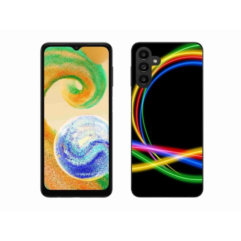 Gél tok mmCase mobiltelefonhoz Samsung Galaxy A04s (164.7x76.7x9.1mm) - neon karikák