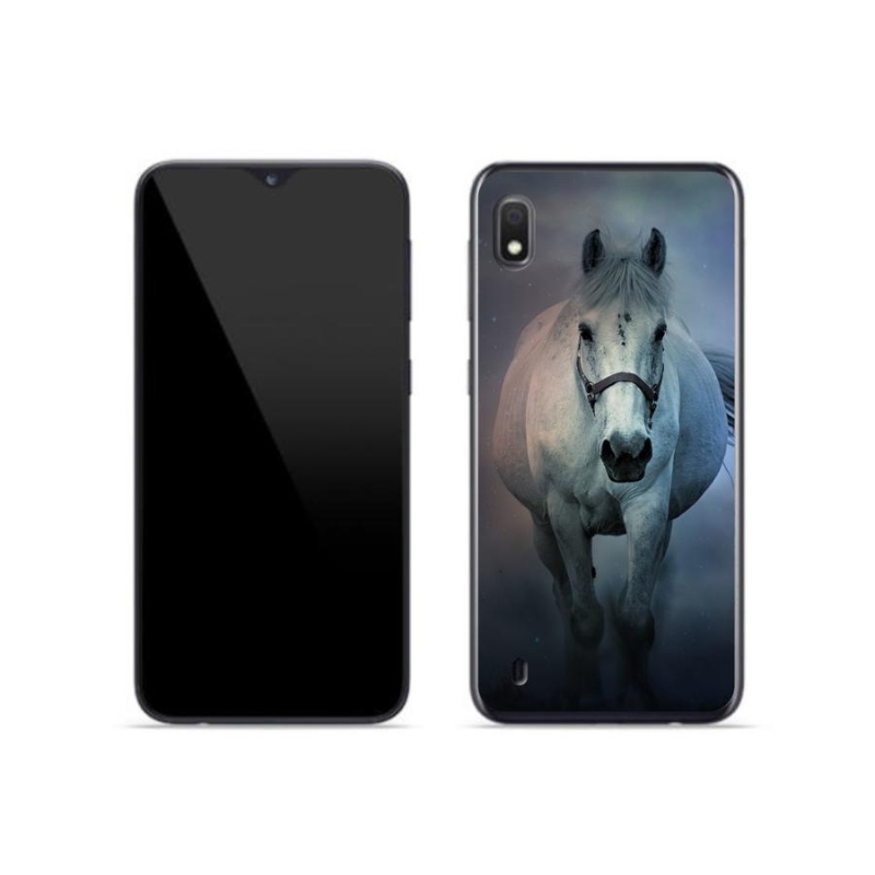 Gél tok mmCase a Samsung Galaxy A10 készülékhez - futó fehér ló