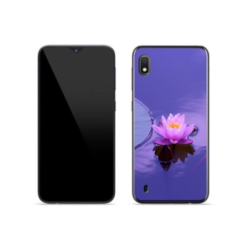 Gél tok mmCase mobiltelefonhoz Samsung Galaxy A10 - virág a felületen