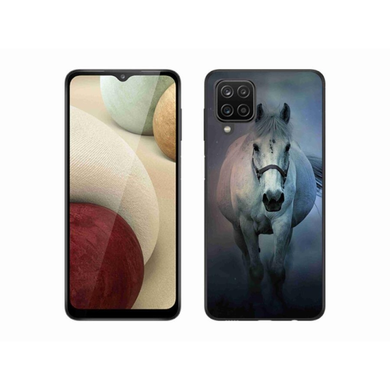 Gél tok mmCase a Samsung Galaxy A12 készülékhez - futó fehér ló