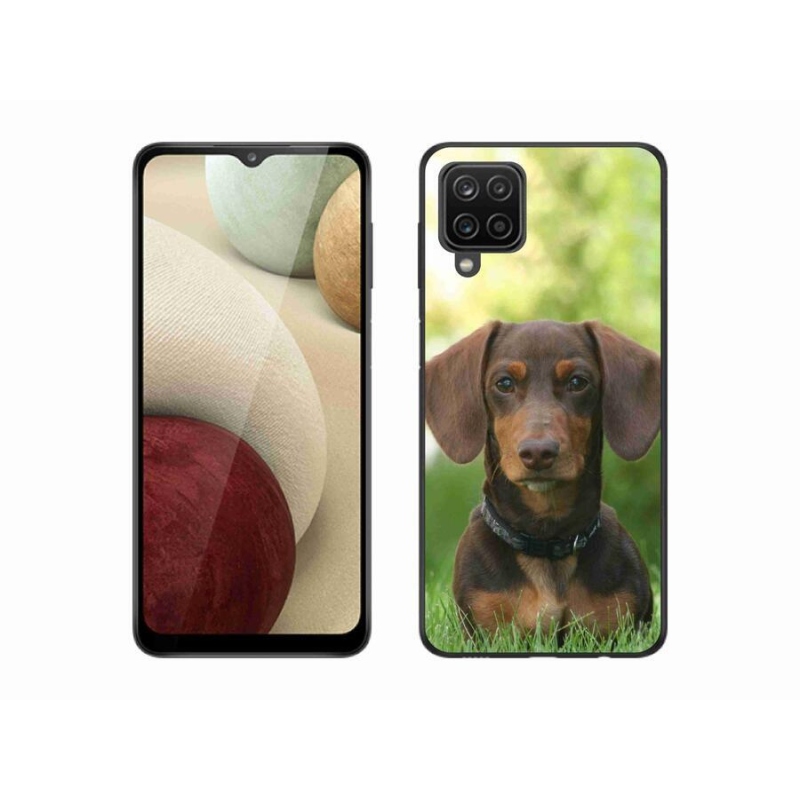 Gél tok mmCase a Samsung Galaxy A12 készülékhez - barna tacskó